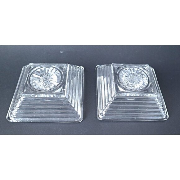 Vintage Manhattan Depression Pair of Candle Holders Candlestick 1930's - Picture 3 of 3